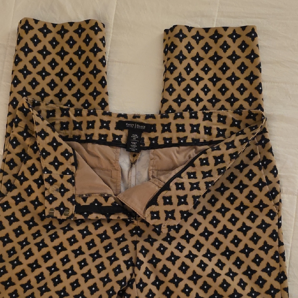 White House Black Market Tan and Black Pants